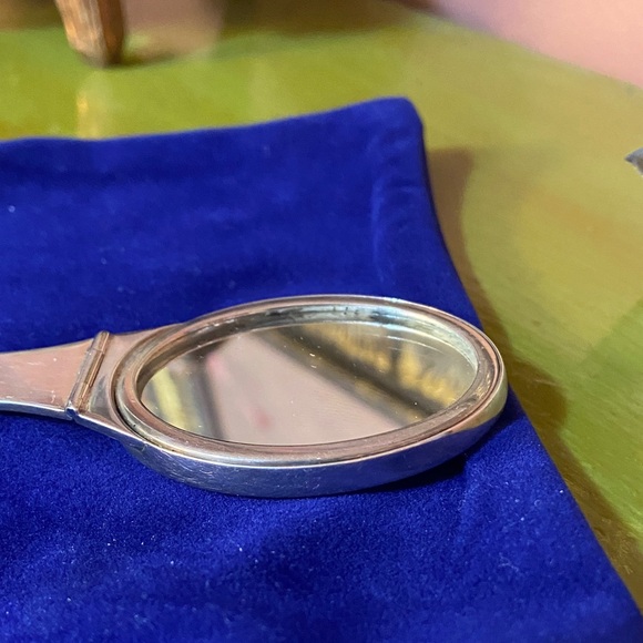 Tiffany & Co. Vintage Sterling  Silver Folding Compact Mirror Purse Hand Stamped - Picture 10 of 11